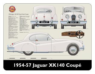 Jaguar XK140 Coupe (disc wheels) 1954-57 Mouse Mat